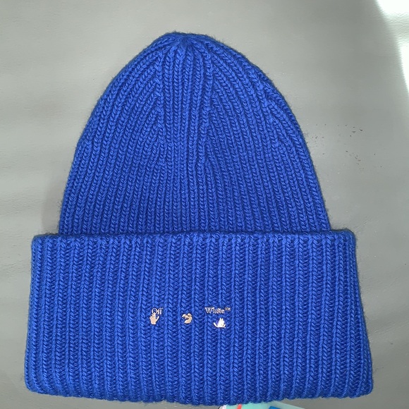 Off-White Logo Rib Wool Beanie - Picture 2 of 9